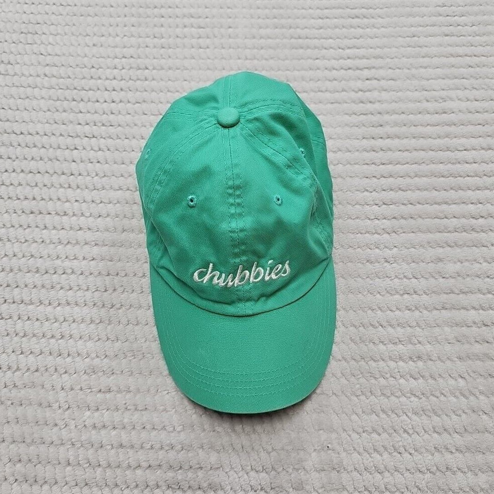 Chubbies Hat Baseball Cap Adjustable Strapback Seafoam Green Beach Cotton